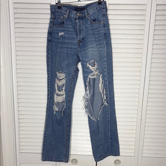 Aeropostale Denim - Aeropostale Ripped Straight Leg Blue Jeans